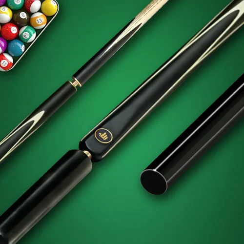 Miniatura 4 de Palos de billar de billar de 3/4 de 58 pulgadas, palo de taco de billar profesional, juego de casos de palos de billar de 0.394 in Negro