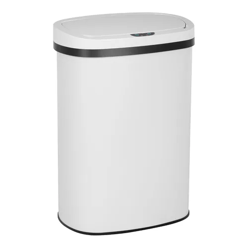 Miniatura 11 de Furniture of America Verbena - Bote de basura de metal de 13 galones con tapa de sensor de movimiento para cocina, color negro