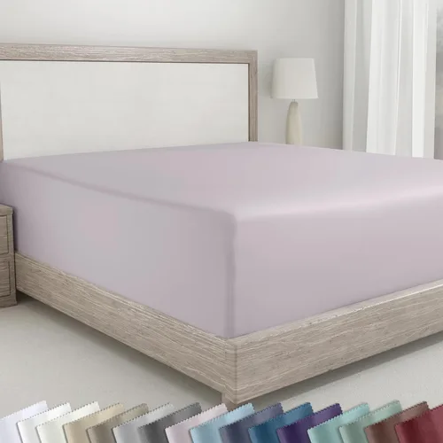 Miniatura 29 de California Design Den - Sábana bajera ajustada de algodón con bolsillo profundo, suave de 400 hilos, 100 % algodón satinado, ajuste ceñido, elástico