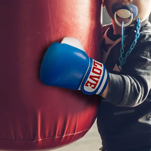 Miniatura 3 de Guantes de boxeo bordados personalizados para niños, con nombre para jóvenes, guantes de entrenamiento de boxeo para niños y niñas