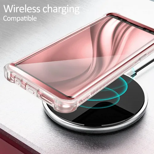 Miniatura 7 de Dexnor Funda compatible con Samsung Galaxy S9 Plus con protector de pantalla, marco galvanizado, cubierta trasera transparente, resistente 360