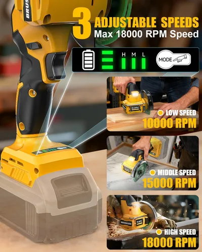 Miniatura 3 de Ecarke Herramienta de corte inalámbrica compatible con batería DeWalt de 20 V, motor sin escobillas de sierra circular de 4 pulgadas con cuchillas