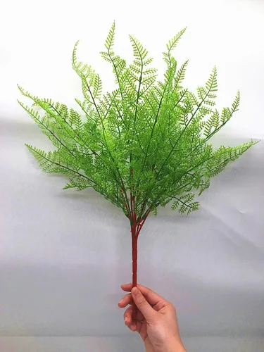 Miniatura 7 de Arbustos artificiales, plantas de plástico, hojas de helecho, hierba persa, simulación, arbustos falsos, al aire libre, interior, hogar, jardín