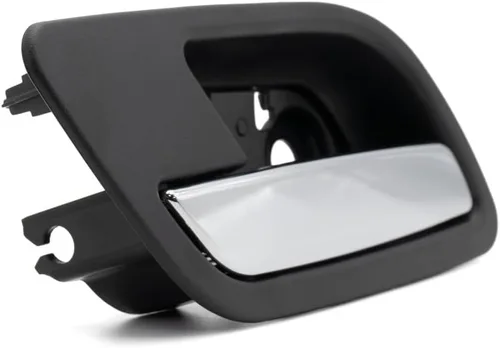 Miniatura 3 de Para GMC Yukon XL 1500 Manija de puerta interior trasera, bisel negro del lado del conductor con palanca cromada 2007-2014 Recorte: SLE/SLT/Denali