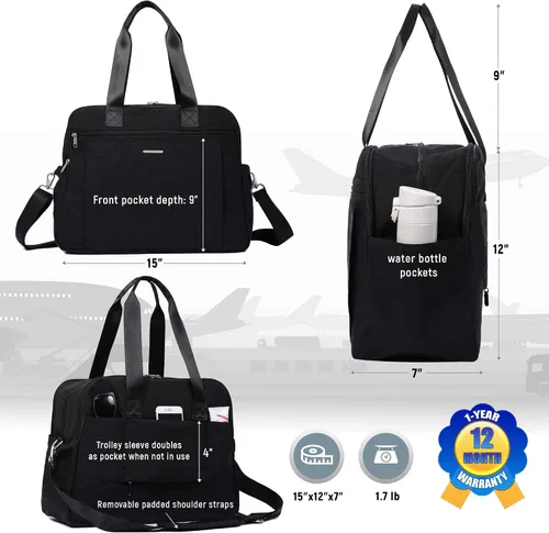Miniatura 6 de Bolso bandolera de viaje ligero para mujer, de 15.6 pulgadas