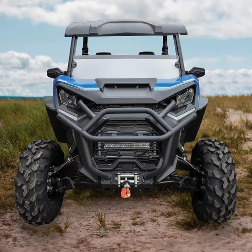 Miniatura 4 de SAUTVS Parrilla de malla frontal con barra de luz LED para Can-Am Commander 2021+, rejilla de malla negra con barra de luz LED para Can Am Commander
