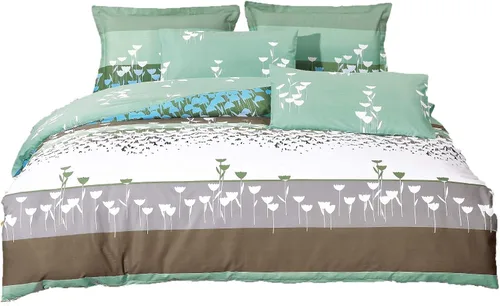 Miniatura 4 de Swanson Beddings Juego de cama floral 100% algodón: Funda de edredón, fundas de almohada., Algodón, Completo