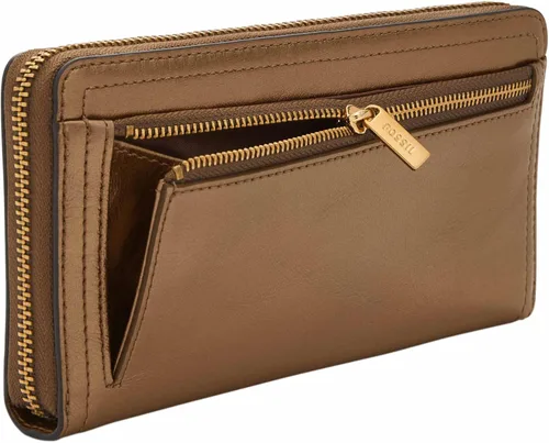 Miniatura 4 de Fossil Women's Logan Leather RFID-Blocking Zip Around Clutch Wallet with Wristlet Strap for Women