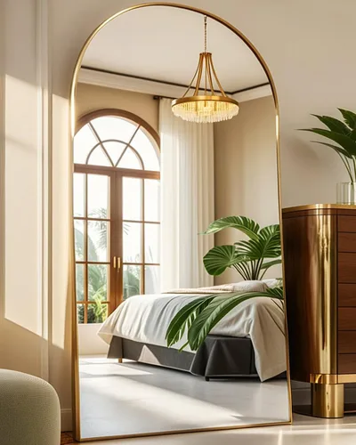 Miniatura 13 de NEARBYSD Espejo de Arco de Puerta - Sobre la Puerta 48x14 Espejo de Cuerpo Entero Para Dormitorio, Sala de Estar o Closet - Negro
