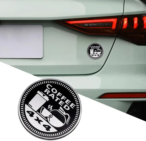 Miniatura 8 de Insignias de Automóvil 3D, Emblema Squatch Badge Rated, Insignia Automotriz de Metal 4 x 4, Calcomanías de Emblema Redondo, Insignias de Emblemas
