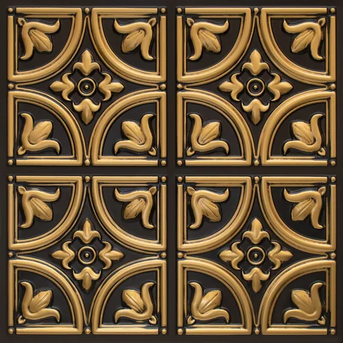 Miniatura 2 de Azulejos decorativos de PVC para techo de estaño sintético (pegamento), 24 x 24 pulgadas, 2 x 2 pies, paquete de 6, 24 pies cuadrados - D148