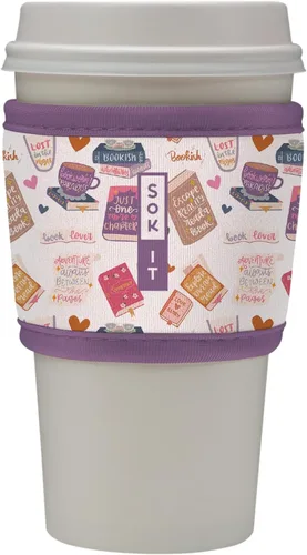 Miniatura 175 de Sok It HotSok Coffee & Tea - Funda de neopreno con aislamiento reutilizable (floral abstracto)