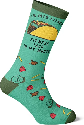 Miniatura 3 de Fitness Taco Sock Funny Cute And Humor Sarcastic Graphic Cool Crazy Footwear Green