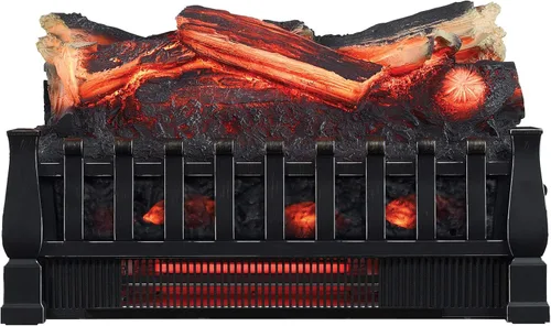 Miniatura 5 de Duraflame Set de Troncos Eléctricos 1,000 Pies Cuadrados de Calentador, Troncos Artificiales Falsos con Llamas Infrarrojas para Chimeneas