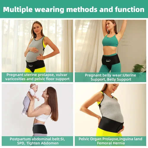 Miniatura 3 de Cinturón de embarazo y maternidad con banda de compresión para la ingle, para hernia, dolor de suelo pélvico, prolapso, banda para el vientre