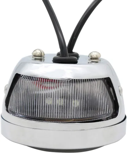 Miniatura 4 de 2 luces traseras LED vintage Duolamp de 12 V, indicador de parada trasera con luz de funcionamiento, intermitentes, lámpara de matrícula, lente