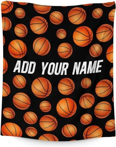 Miniatura 9 de Manta de baloncesto suave, afelpada y cálida, manta pequeña de 50 x 40 pulgadas para oficina, silla, manta deportiva negra, regalos para niños