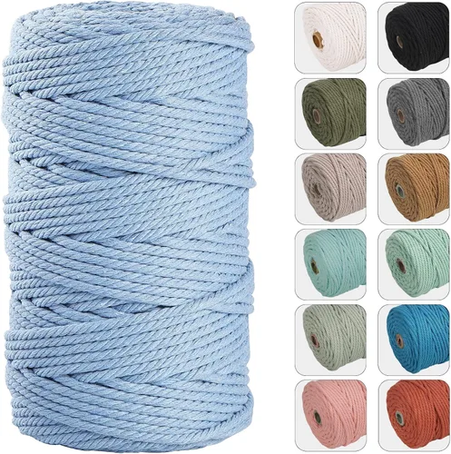 Miniatura 15 de NOANTA Cuerda de macramé de 109 yardas de 109 yardas, cuerda de algodón de color natural para colgar en la pared, ganchos de plantas, manualidades
