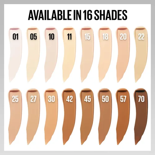 Miniatura 7 de Maybelline Super Stay - Maquillaje corrector líquido, corrector de cobertura completa, hasta 30 horas de duración, resistente a la transferencia, SS