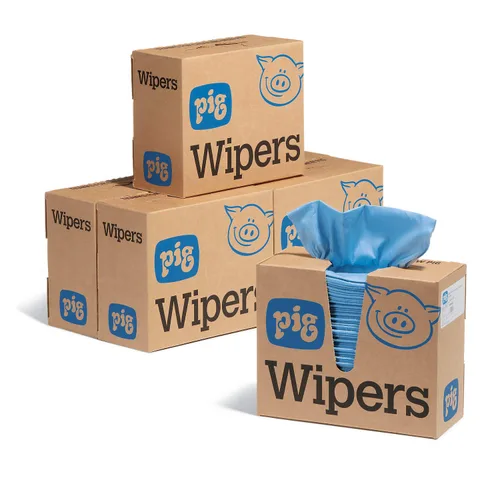 PIG New Pig PR70 Toallitas de mantenimiento | Limpiaparabrisas emergentes de alta resistencia en caja dispensadora | Limpiaparabrisas 750 de 9 x 16