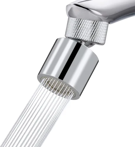 Miniatura 10 de Hibbent Aireador de Grifo de Latón Macizo de Doble Función, Aireador de Fregadero de Cocina de Metal de Ángulo Grande Giratorio 360 Grados