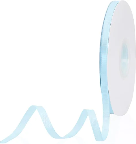 Miniatura 90 de Cinta de grogrén de doble cara de color liso azul bebé de 1-1/2 pulgadas x 50 yardas para envolver regalos, bodas, fiestas, manualidades, lazos