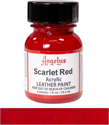 Miniatura 2 de Angelus Pintura acrílica para cuero, rojo escarlata, 1 oz