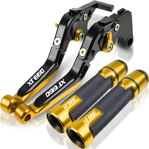 Miniatura 21 de Para Yamaha XT660 XT660X XT660R XT660Z 2004-2020 Palancas de embrague de freno extensibles plegables para motocicleta, embrague de freno ajustables