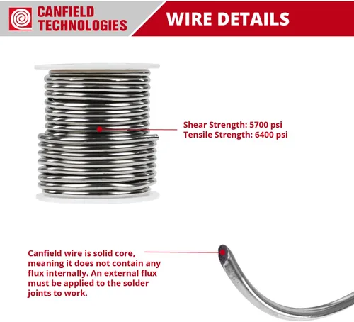 Miniatura 4 de Canfield 60/40 soldadura para vidrieras Paquete de 4 libras