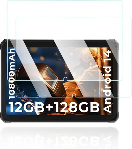Protector de pantalla para tableta HOTWAV R8 resistente Android de 14 a 10.1 pulgadas HD+ impermeable, UYRUREL antiarañazos, dureza 9H, sensible al