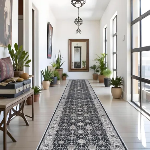 Miniatura 123 de Alfombra lavable para pasillo - 2x7 alfombras de cocina, alfombra para entrada, alfombra vintage, suave, alfombra antideslizante para piso, alfombra