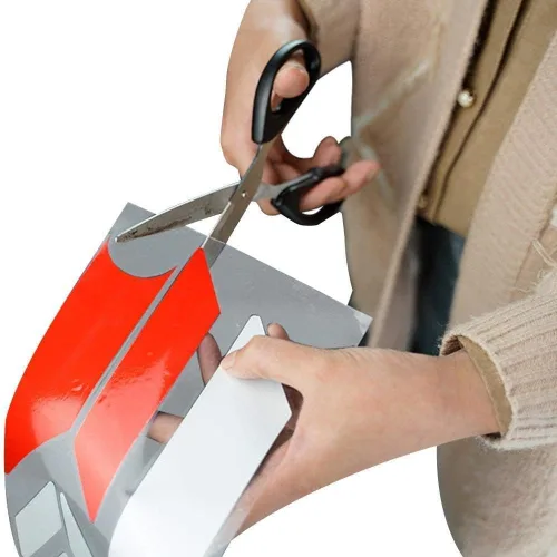 Miniatura 4 de Adhesivo reflectante para pedal AOVO/XIAOMI Mijia M365, rueda delantera y trasera, impermeable, repuesto (rojo-blanco)