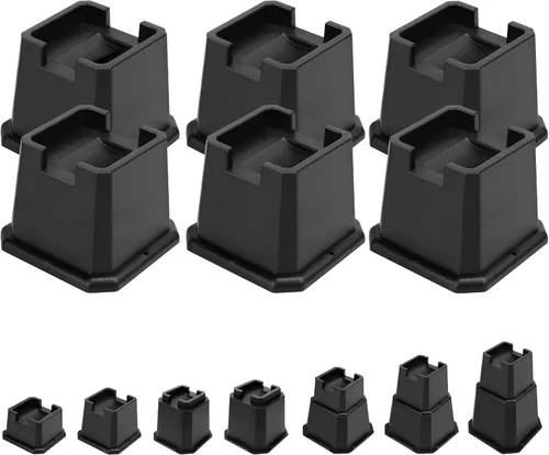 Miniatura 12 de Elevadores de Cama Shouwuhho de 2 Pulgadas, Elevadores de Muebles con Alturas de 2 3 4 5 6 7 8 Pulgadas de Alta Resistencia, Elevadores de Cama