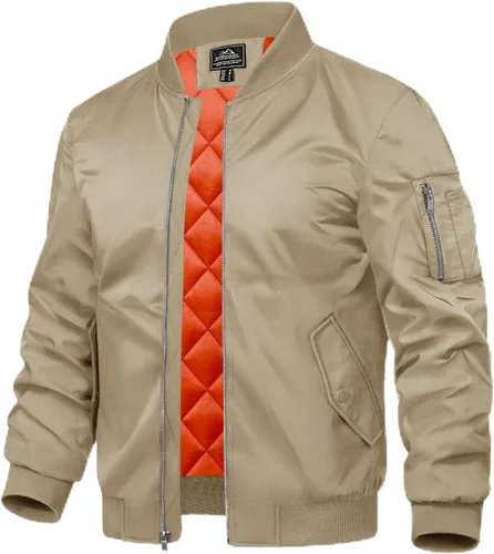 Miniatura 12 de TACVASEN - Chaqueta bomber para hombre, cortavientos, chaqueta térmica acolchada, abrigada, para invierno