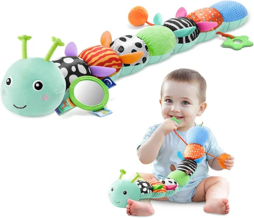 Miniatura 12 de AWOTOY Juguetes para bebés de 0 a 12 meses, juguetes de peluche musicales con actividad sensorial suave, con arrugas, sonajero y texturas, juguetes