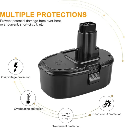 Miniatura 5 de ANTRobut Reemplazo de litio de 6,5 Ah para batería Dewalt de 18 V compatible con batería Dewalt de 18 V DC9096 DC9098 DC9099 DW9095 DW9096 DW9098