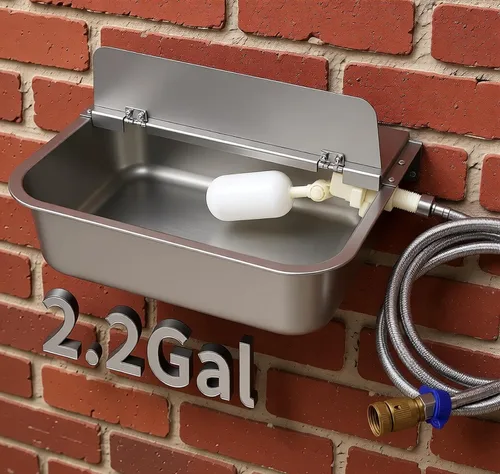 Miniatura 2 de Dispensador automático de agua para perros de 8.3L/2.2 galones de llenado automático para mascotas, cuenco de agua grande para colgar en interiores
