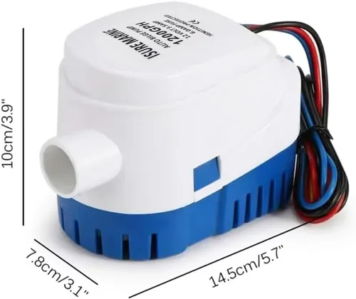 Miniatura 2 de ISURE MARINE Bomba de agua de sentina sumergible automática de 12 V Últimos estilos 1200 GPH Interruptor de flotador automático incorporado