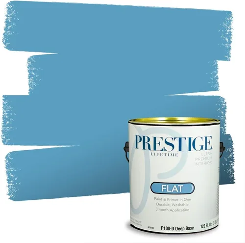 Miniatura 98 de Prestige Paints. - Base y pintura para exteriores en un solo galón, 1 galón. plano, comparable con Sherwin Williams Topsail. SW6799-PCM