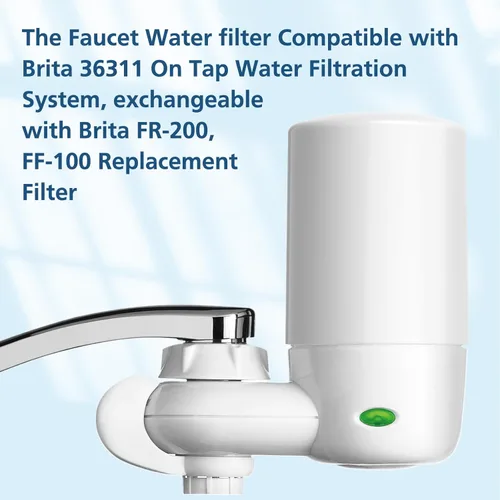 Miniatura 2 de 2 paquetes de cartuchos de filtro de grifo de repuesto, compatibles con el sistema de filtración de agua de grifo Brita®, Brita® 36311, 36313, Blanco