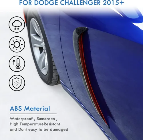 Miniatura 3 de JWWY Cubierta para guardabarros laterales de puerta delantera, rejilla de ventilación para Dodge Charger 2011-2025, accesorios exteriores de fibra