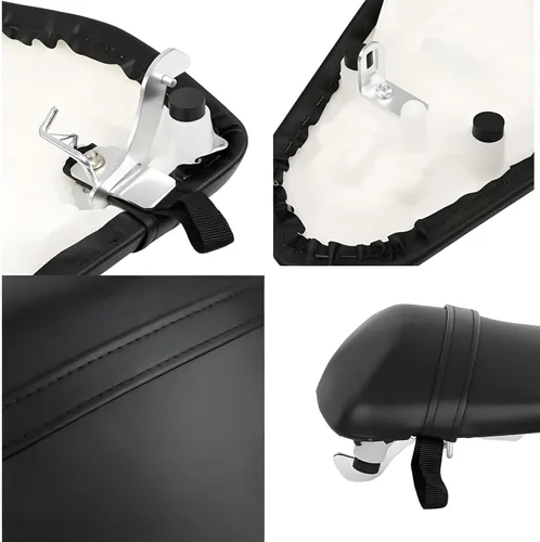 Miniatura 6 de Cojín para asiento de pasajero trasero compatible con Yamaha YZF R3 2015-2023 Reemplazo de silla de montar de motocicleta de cuero sintético