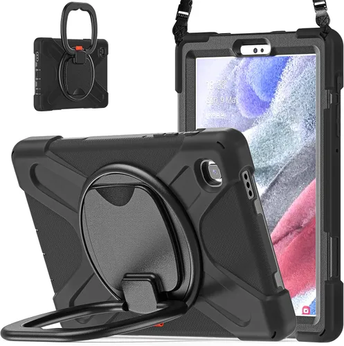 Miniatura 100 de 360 Rotation Case for Galaxy Tab ActivePro/Tab Active4 Pro/Active 5 Pro 10.1" Sturdy Cover Rotate Ring Stand Shoulder Carrying Strap Hand Strap