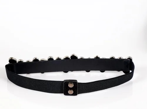 Miniatura 6 de Cinturón de diamantes de imitación para mujer, cinturones de vestir brillantes y delgados, cinturones de cintura elásticos para dama elegante