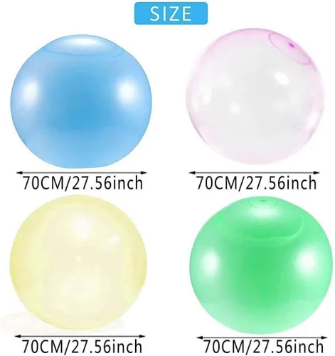 Miniatura 2 de 2 bolas de burbujas inflables para adultos, de 27 pulgadas, bola de burbujas de agua, bola de playa, bola de jardín para exteriores e interiores