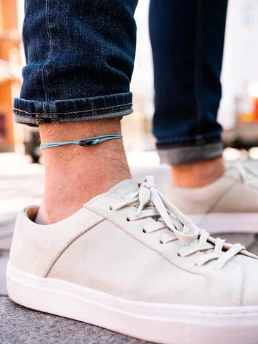 Miniatura 41 de Made by Nami Surfer Anklet with Snap Hook Clasp Waterproof & Adjustable Thin String Ankle Bracelets for Women and Men Handmade Jewelry for Beach and