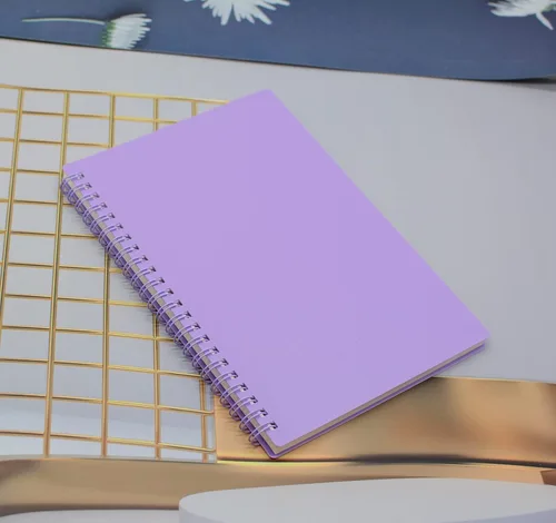 Miniatura 3 de 4 cuadernos en espiral tamaño A5, 4 colores de 8.3 x 5.9 pulgadas de grosor, tapa dura de plástico de 0.276 in, 80 hojas con rayas universitarias