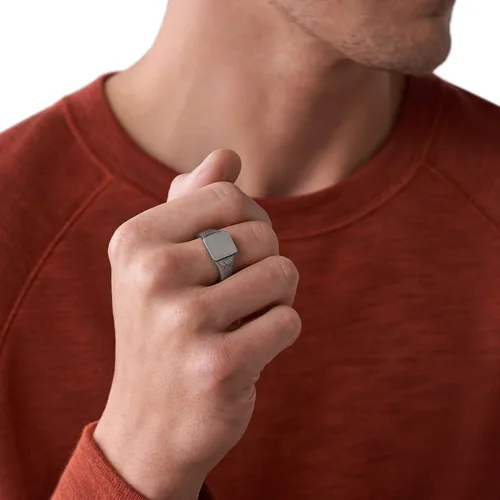 Miniatura 3 de Fossil Anillo de acero inoxidable para hombre