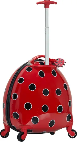 Miniatura 3 de Rockland - Maleta infantil giratoria con exterior rígido de policarbonato, Ladybug), B02-LADYBUG