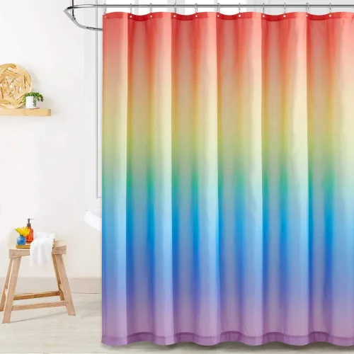 Miniatura 16 de KGORGE Cortina de ducha para baño, impermeable, con patrón de plantas, tamaño de cabina, decoración de baño para tina, inodoro, spa, 36 pulgadas